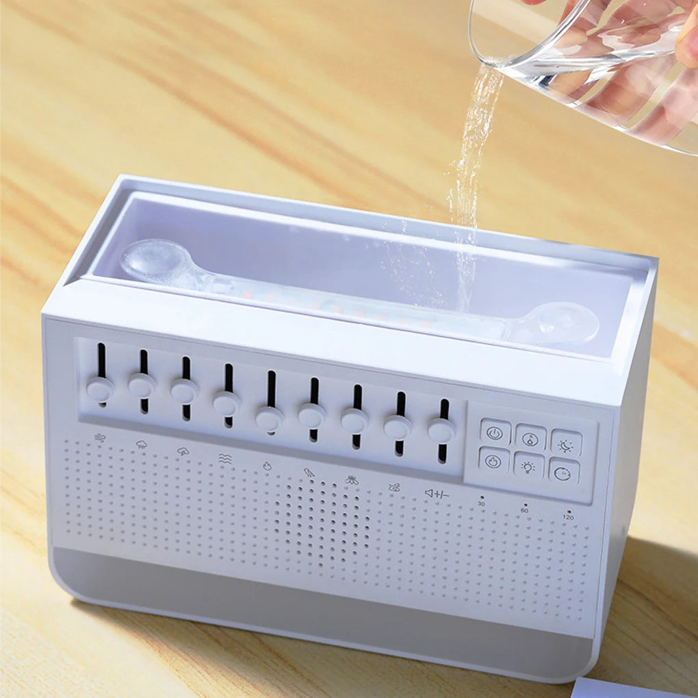 Transform Your Space with the New Baby White Noise Sleep Machine - Aromatherapy, Humidifier & Bluetooth Speaker in One!